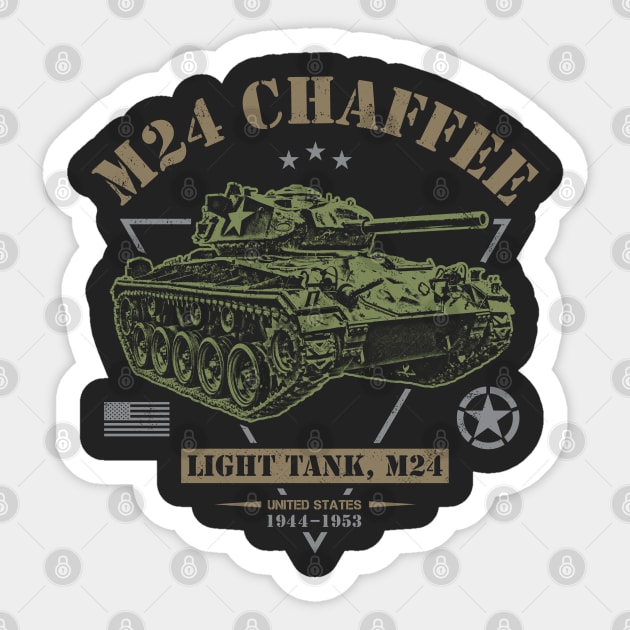 M24 Chaffee Sticker by Military Style Designs